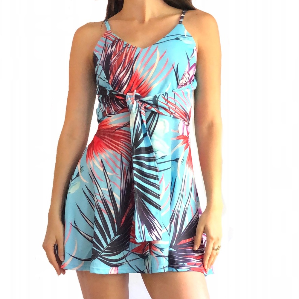 Fashion Palm Leaves Summer Dress 🌴💕